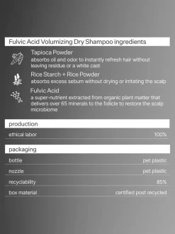Act+Acre Plant Based Dry Shampoo | MECCA