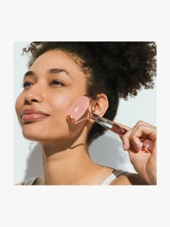 BeautyBio Contouring + De-Puffing Rose Quartz Roller | MECCA