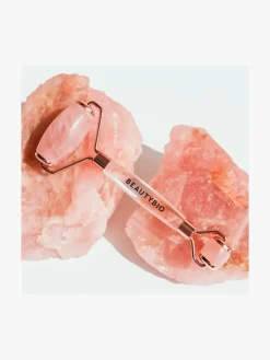 BeautyBio Contouring + De-Puffing Rose Quartz Roller | MECCA