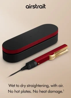 Dyson Airstrait™ Straightener Red Velvet/Gold | MECCA