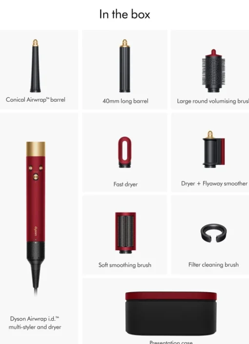 Dyson Airwrap i.d.™ Multi-Styler & Dryer Red Velvet/Gold | MECCA