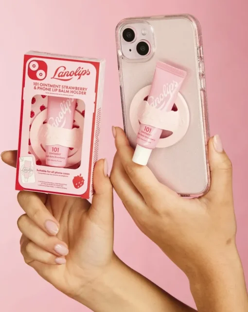 Lanolips 101 Ointment Strawberry & Phone Lip Balm Holder | MECCA