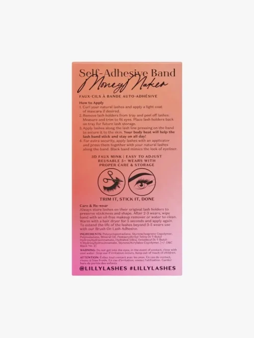Lilly Lashes Self Adhesive Band 3D Faux Mink MoneyMaker | MECCA