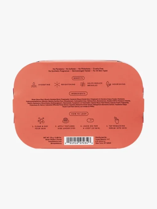 LOOPS Weekly Reset Rejuvenating Hydrogel Eye Mask | MECCA
