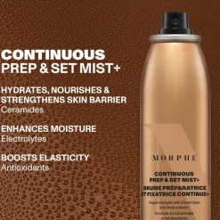 Morphe Continuous Prep & Set Mist+ Supercharged with Ceramides and Antioxidants | MECCA
