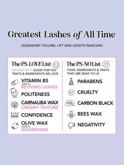 Polite Society Greatest Lashes of All Time Volumizing, Lengthening, Lifting & Curling Mascara | MECCA