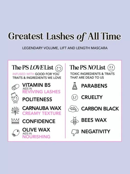 Polite Society Greatest Lashes of All Time Volumizing, Lengthening, Lifting & Curling Mascara | MECCA
